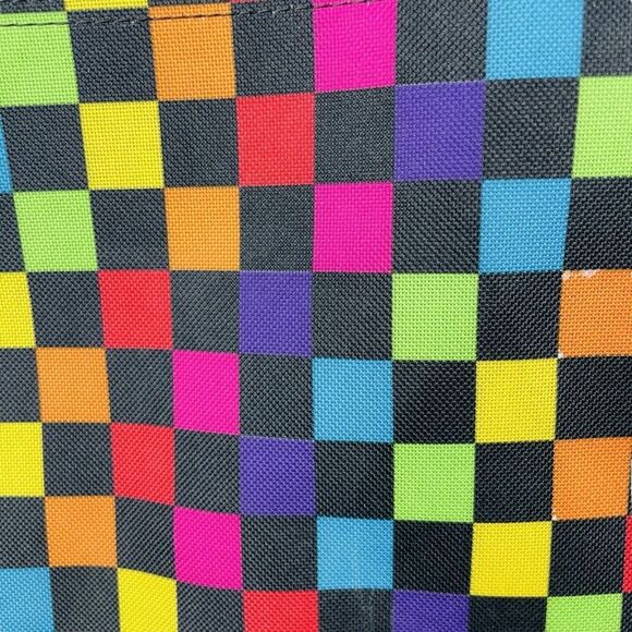 Yak Pak Rainbow Squares Messenger Bag Laptop Crossbody Colorful Checkerboard Y2K - Picture 10 of 13